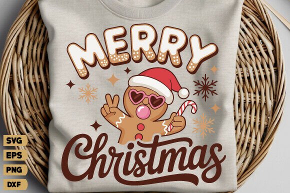 Gingerbread Merry Christmas Png, Santa: A Faith-Filled Holiday Embroidery Design