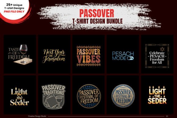 Passover T-Shirt Design: A Faith-Filled Embroidery Asset