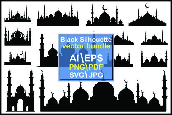 Silhouettes Mosque Minarets Crescent Review for Real Projects